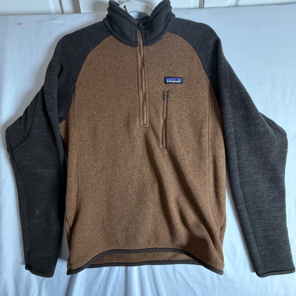 Patagonia Performance Better Sweater S Brown 1/4 Zip Fleece Pullover 25990